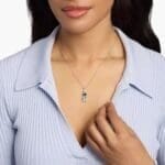 Sky Blue Topaz Tower Pendant - Image 3