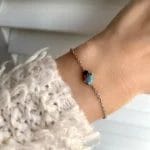 Labradorite & Black Obsidian - Toi Et Moi Bracelet - Image 2