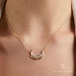 Moonstone White Zircon Necklace - Image 3