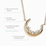 Moonstone White Zircon Necklace - Image 2