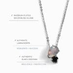 Labradorite & Black Obsidian - Toi Et Moi Necklace - Image 4