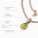 Peridot Necklace Sway - August Birthstone - Image 4