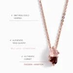Rose Quartz & Garnet Necklace - Image 3