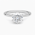 Moissanite six-prong Ring for woman in 925 silver - Image 2