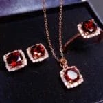 Nautral Garnet Jewelry gift Set - Image 2