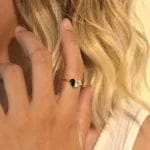 Pear cut 2 birthstone stacking ring - Image 8