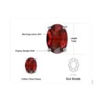 Natural Garnet Stud Earrings - Image 5