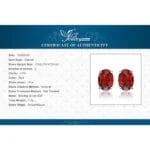 Natural Garnet Stud Earrings - Image 7