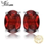 Natural Garnet Stud Earrings