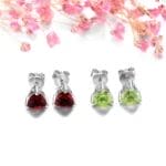 Natural Garnet Solid Sterling Silver Stud Earrings 1.8 Carats Genuine Gemstone Classic Simple Design Top Quality Jewelrys - Image 5