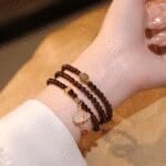 Natural Garnet bead stacking bracelet - Image 2