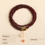 Natural Garnet bead stacking bracelet - Image 3