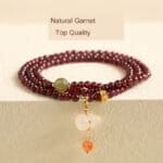 Natural Garnet bead stacking bracelet - Image 4