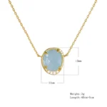 Natural Aquamarine 925 sterling silver necklace - Image 3