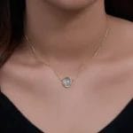 Natural Aquamarine 925 sterling silver necklace - Image 4