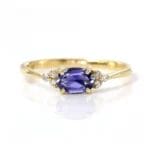 Natrual blue Tanzanite Ring