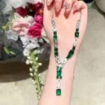 Gabrielle Emerald Green Cuba jewelry set - Image 3