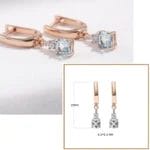 sky blue topaz drop earring - Image 3