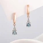blue topaz drop earring