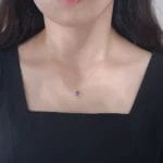 Natural Amethyst 925 sterling silver necklace - Image 2