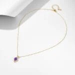 Natural Amethyst 925 sterling silver necklace - Image 5