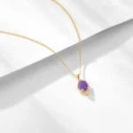 Natural Amethyst 925 sterling silver necklace - Image 4