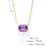 Natural Amethyst 925 sterling silver necklace - Image 3