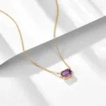 Natural Amethyst 925 sterling silver necklace - Image 4