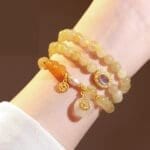 Citrine stackable bead bracelet - Image 2