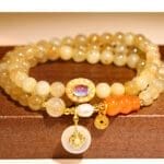 Citrine stackable bead bracelet - Image 3