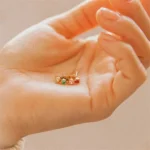 Birthstone colorful zirconia Stud earring - Image 4