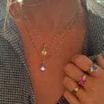 TearDrop birthstone Zirconia necklace - Image 3