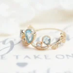 Natural Blue Topaz ring - Image 3