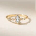 Natural sky-blue Topaz 925 sterling sliver fashion ring - Image 3