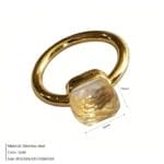 Birthstone Candy shape zirconia ring - Image 4