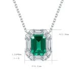 Lab Grown Emerald necklace and stud set - Image 3