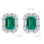Lab Grown Emerald necklace and stud set - Image 4