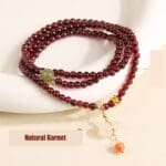 Natural Garnet bead stacking bracelet - Image 5