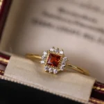 Sugar shape natural Garnet ring - Image 2