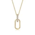 U shape Moissanite Gold vermeiled 925 silver necklace - Image 5