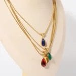 WaterDrop Birthstone Swarovski crystal necklace - Image 4