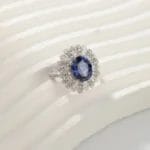 Lab-Grown Ruby/Emerald/Sapphire Cocktail ring - Image 5