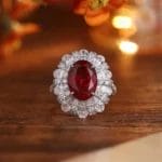 Lab-Grown Ruby/Emerald/Sapphire Cocktail ring - Image 3