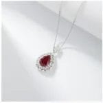 Lab-Grown Ruby whaterdrop necklace - Image 5