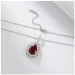 Lab-Grown Ruby whaterdrop necklace - Image 4