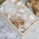Aquamarine pearl three-piece ring set