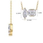Two stone moissanite necklace - Image 3