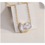 Two stone moissanite necklace - Image 4