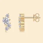 Multi-stones moissanite stud earring