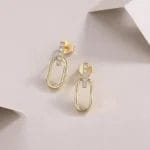 U shape moissanite stud